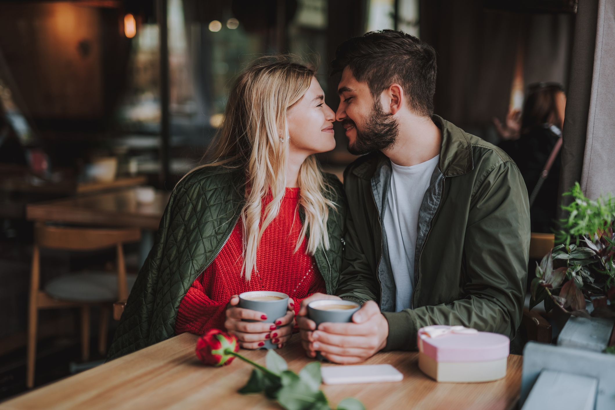 Young couple on a valentine's date